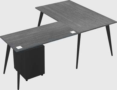Modern l-shaped office desk
