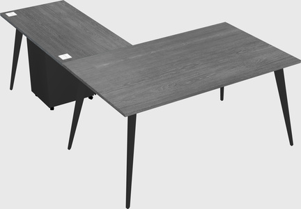Modern l-shaped office desk