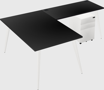 Modern l-shaped office desk