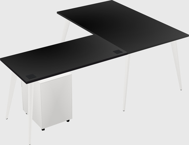 Modern l-shaped office desk