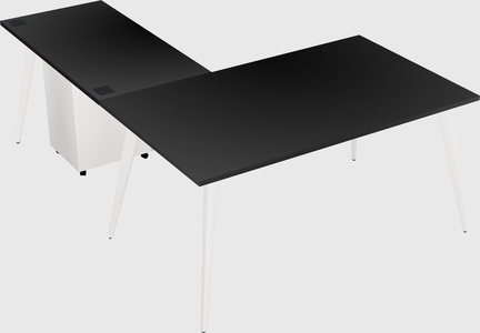 Modern l-shaped office desk