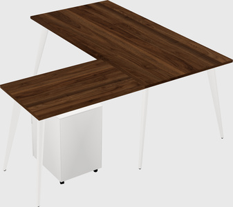 Modern l-shaped office desk