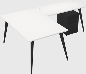 Modern l-shaped office desk