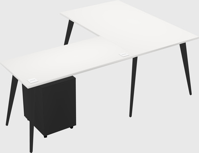 Modern l-shaped office desk