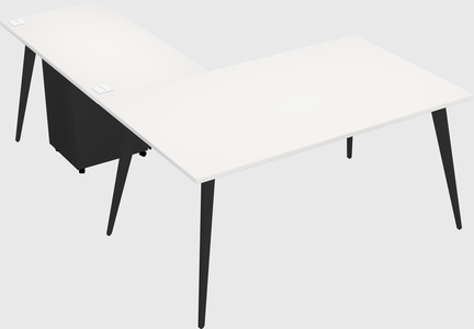 Modern l-shaped office desk