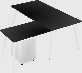 Modern l-shaped office desk