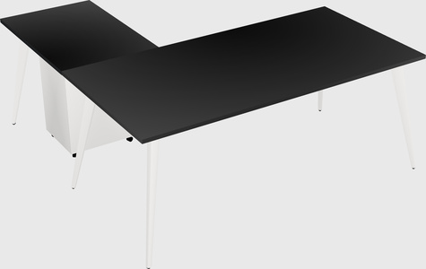 Modern l-shaped office desk