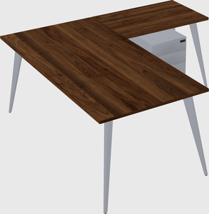 Modern l-shaped office desk