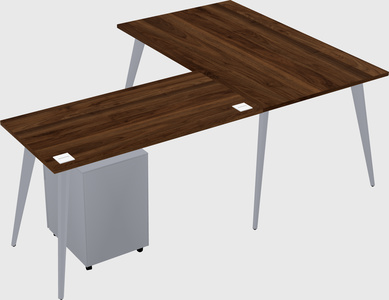 Modern l-shaped office desk