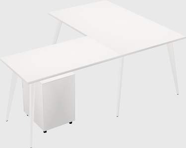 Modern l-shaped office desk