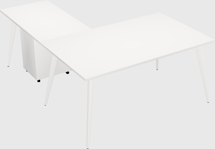 Modern l-shaped office desk