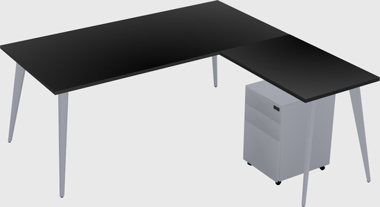 Modern L-shaped Office Desk