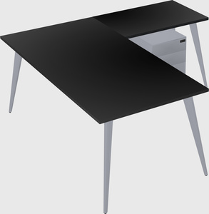 Modern l-shaped office desk