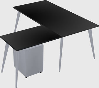 Modern l-shaped office desk