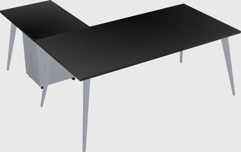 Modern l-shaped office desk