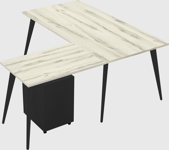 Modern l-shaped office desk