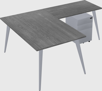 Modern l-shaped office desk