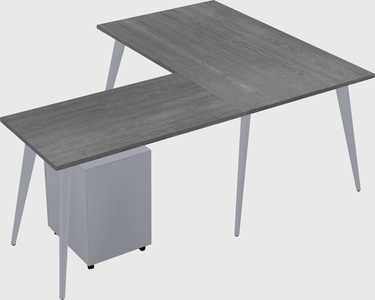 Modern l-shaped office desk