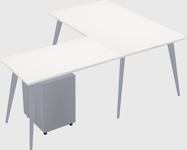 Modern l-shaped office desk