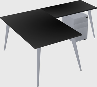 Modern l-shaped office desk