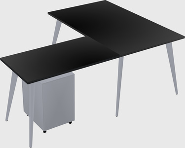 Modern l-shaped office desk