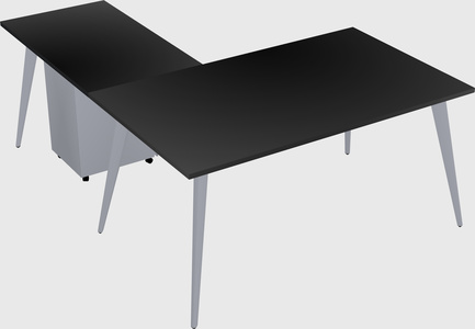 Modern l-shaped office desk