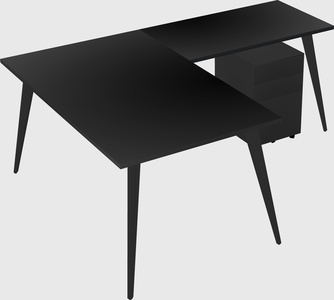 Modern l-shaped office desk