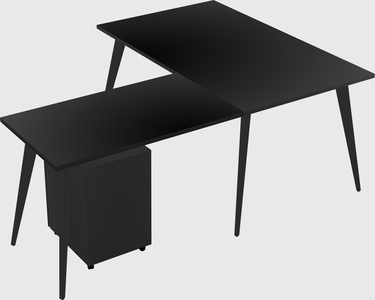 Modern l-shaped office desk