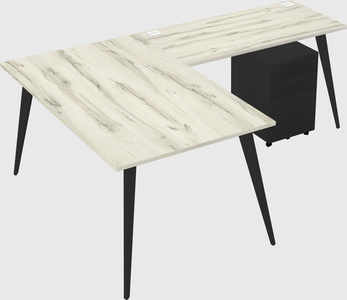 Modern l-shaped office desk