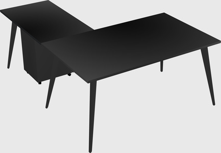 Modern l-shaped office desk