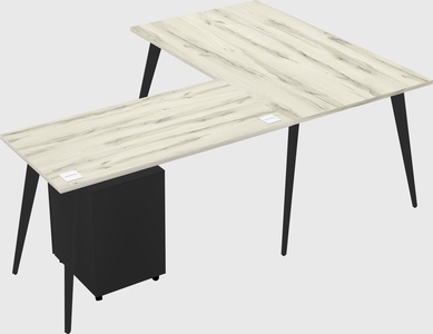 Modern l-shaped office desk