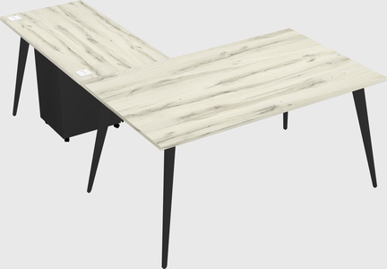 Modern l-shaped office desk