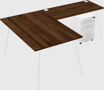 Modern l-shaped office desk