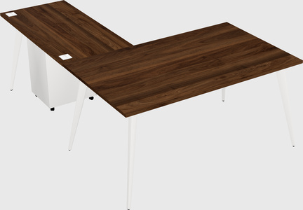 Modern l-shaped office desk