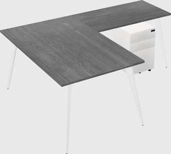 Modern l-shaped office desk