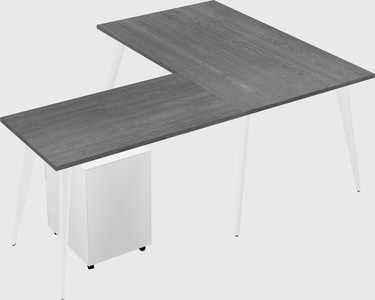 Modern l-shaped office desk
