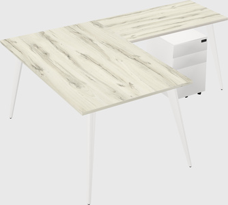 Modern l-shaped office desk