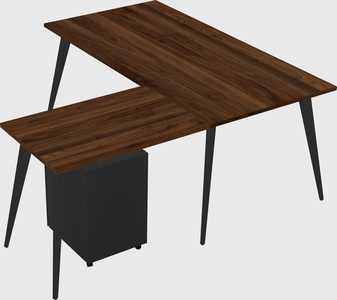 Modern l-shaped office desk