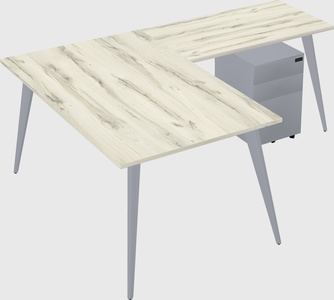 Modern l-shaped office desk