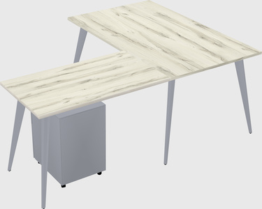 Modern l-shaped office desk