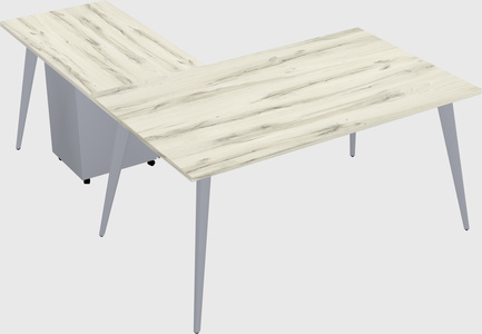 Modern l-shaped office desk