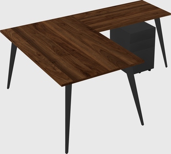 Modern l-shaped office desk