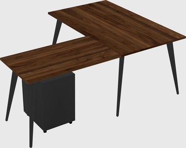 Modern l-shaped office desk