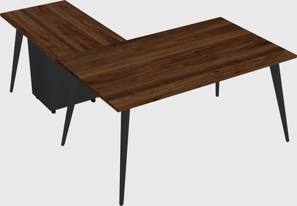 Modern l-shaped office desk