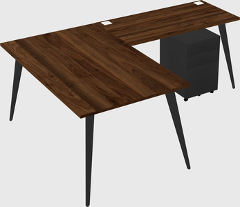 Modern l-shaped office desk