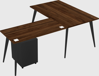 Modern l-shaped office desk