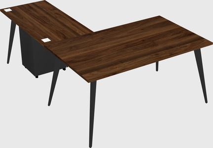 Modern l-shaped office desk
