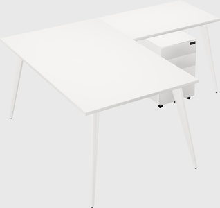 Modern l-shaped office desk