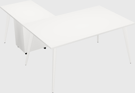Modern l-shaped office desk
