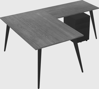Modern l-shaped office desk